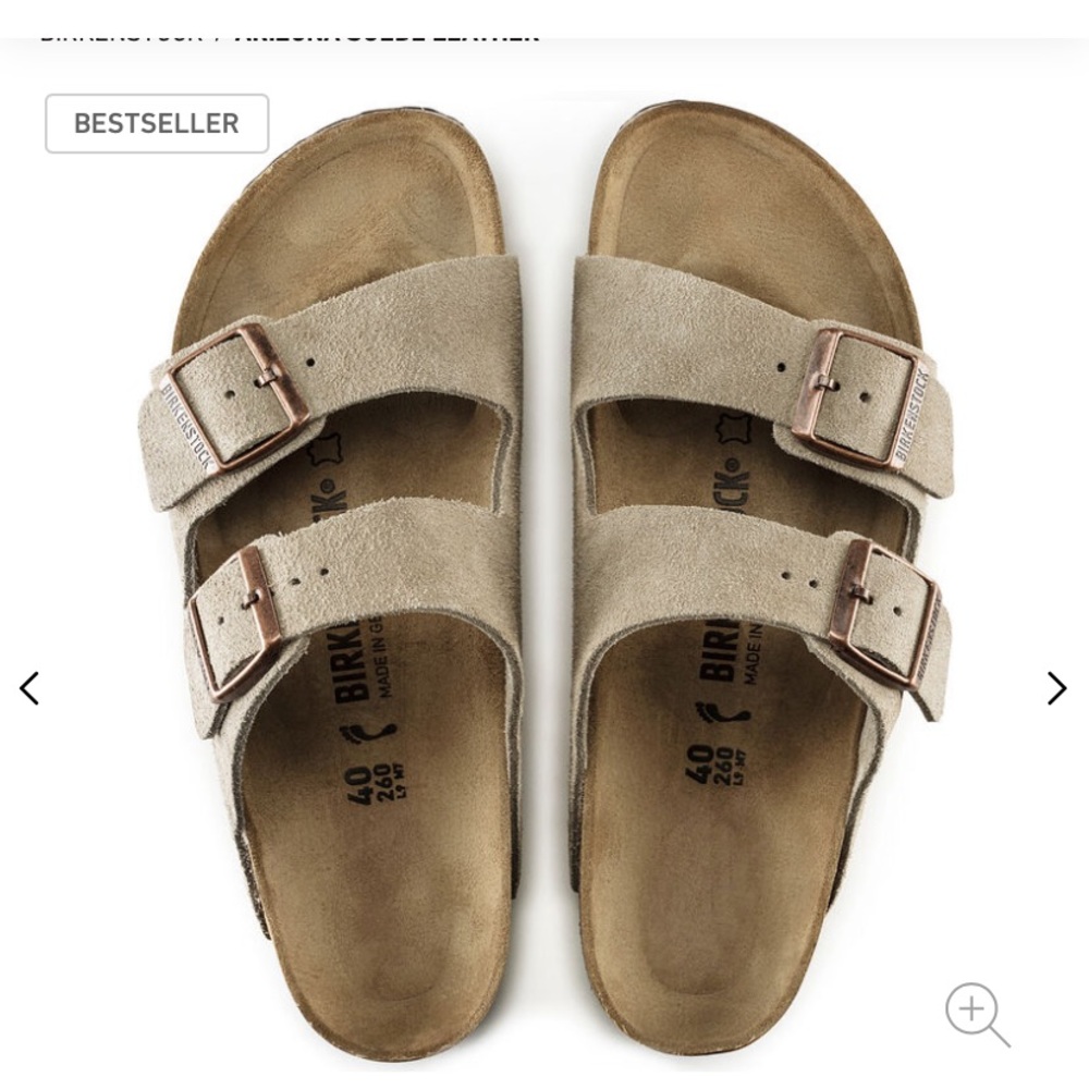 Birkenstock Suede Arizona Taupe 37